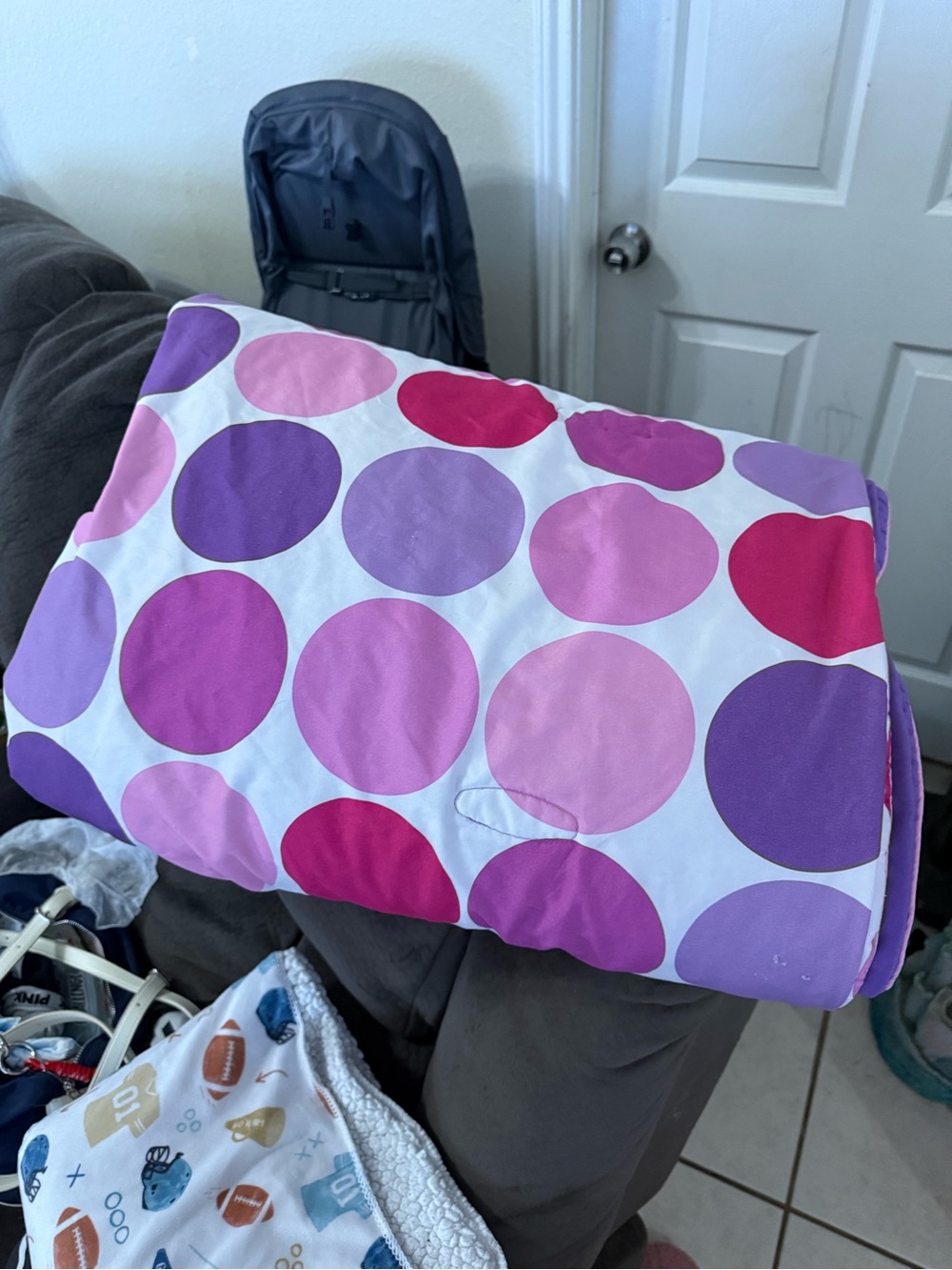 Target Pink & Purple Polka Dot Comforter Throw